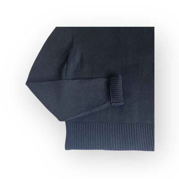 new Cruciani 𖦹 Luxury Fine Knit Zip Cardigan Sweater 𖦹 Black 𖦹 Made in Italy - Picture 9 of 16